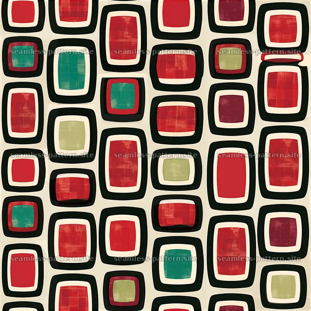 Colorful geometric seamless pattern with varied shapes and colors — seamless tileable pattern