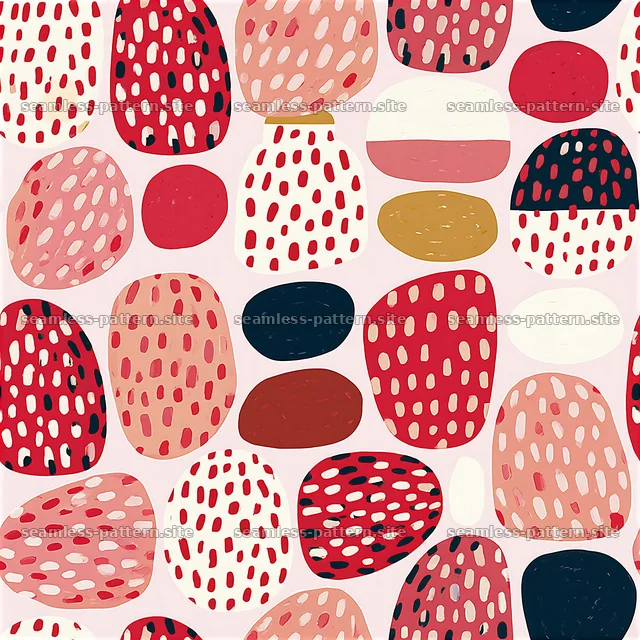 Funky Red and Pink Abstract Dot Pattern — seamless tileable pattern