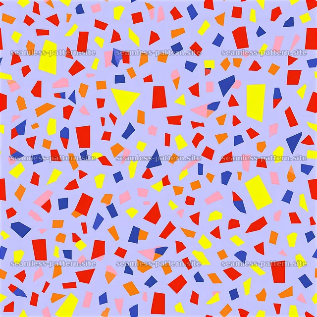 Colorful fragmented shapes seamless pattern across a light background — seamless tileable pattern