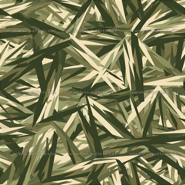 Green khaki camouflage repeating pattern illustrates abstract shapes — seamless tileable pattern