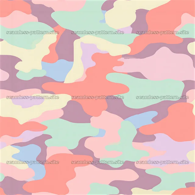 Seamless camouflage pattern with pastel organic shapes for apparel — seamless tileable pattern