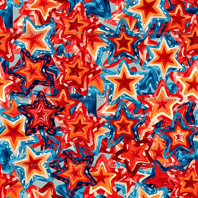 Colorful Abstract Star Seamless Pattern — seamless tileable pattern