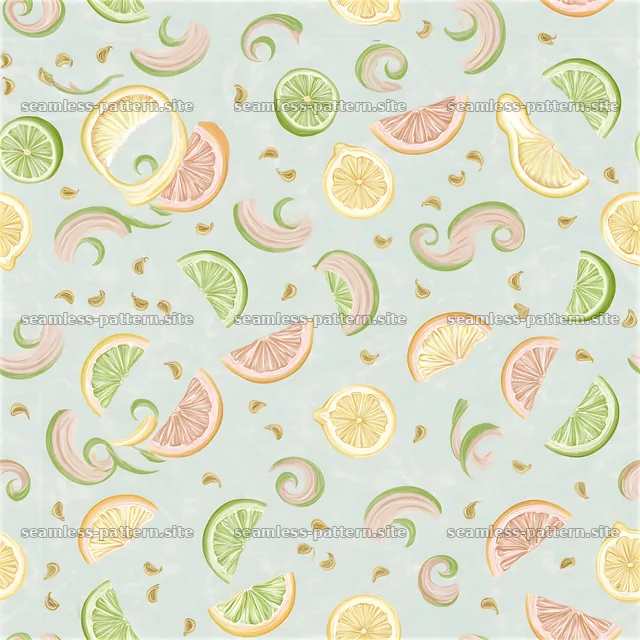 Funky Citrus Fruit Seamless Pattern — seamless tileable pattern