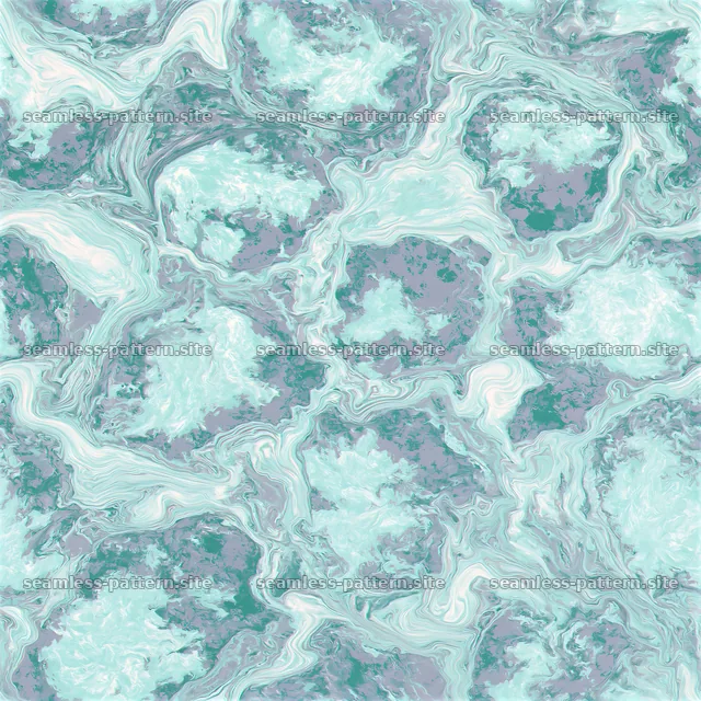 Turquoise marble repeating pattern with fluid swirls and shapes — seamless tileable pattern