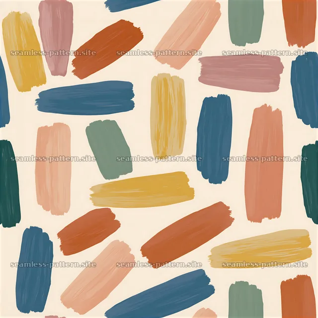 Colorful hand painted strokes seamless pattern across the canvas — seamless tileable pattern