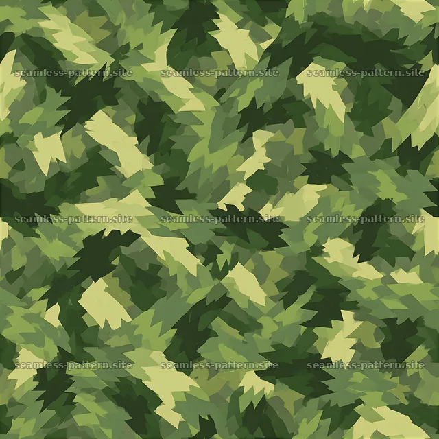 Green camouflage spots seamless texture with shades of green — seamless tileable pattern