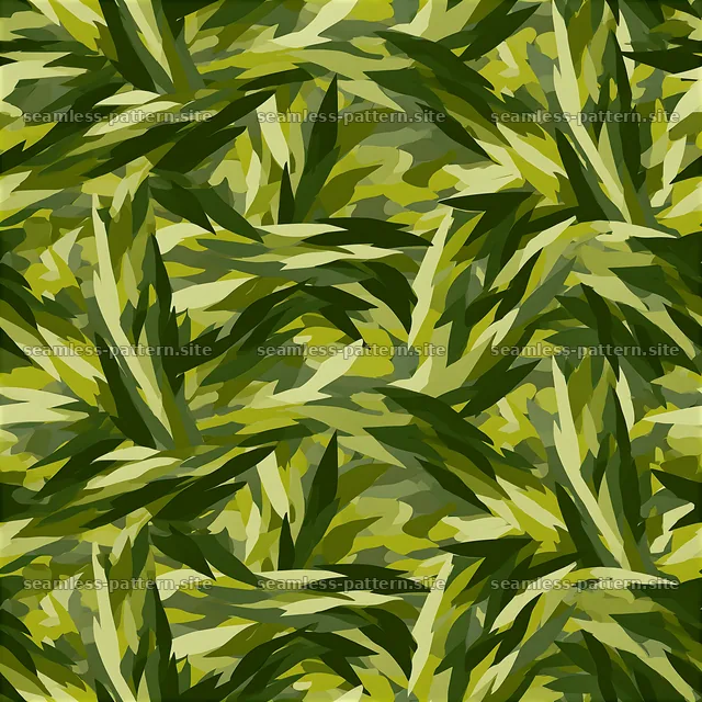 Green camouflage spots seamless texture in various shades of green — seamless tileable pattern