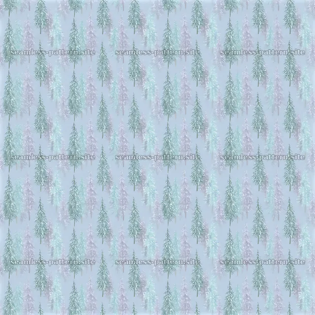 Pastel Tinsel Christmas Tree Seamless Pattern — seamless tileable pattern