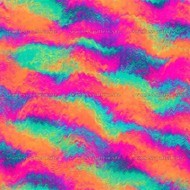Funky Wavy Tileable Texture in Neon Colors — seamless tileable pattern