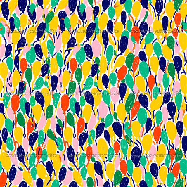 Colorful balloon seamless pattern for festive design — seamless tileable pattern
