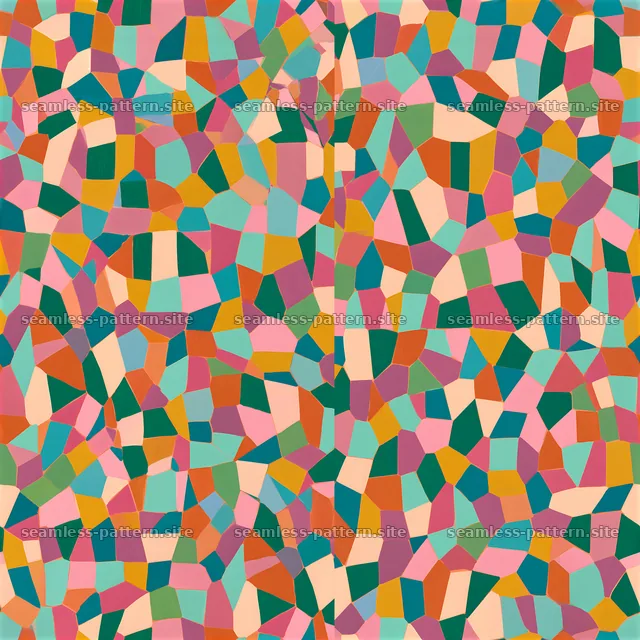 Colorful Angular Mosaic Seamless Pattern — seamless tileable pattern