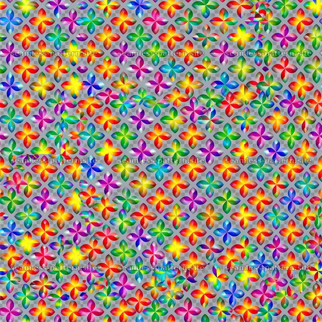 Pattern/vibrant rainbow petals tileable pattern on a gray background — seamless tileable pattern