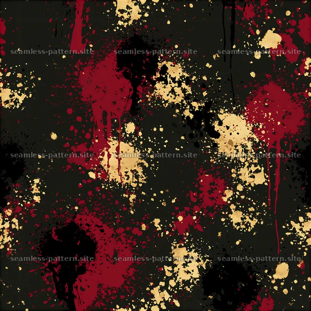 Bold splattered black red and gold design for seamless pattern — seamless tileable pattern