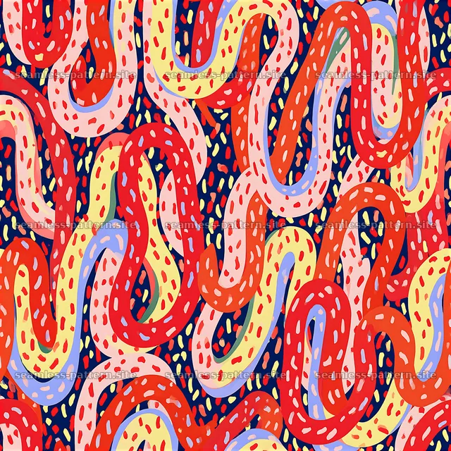 Colorful curved lines seamless pattern for festive backgrounds — seamless tileable pattern