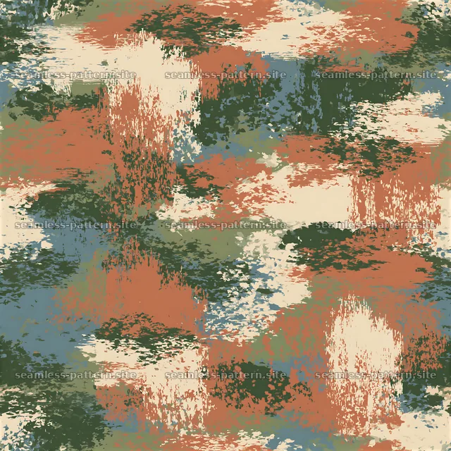Seamless camouflage pattern with abstract military brush marks in — seamless tileable pattern