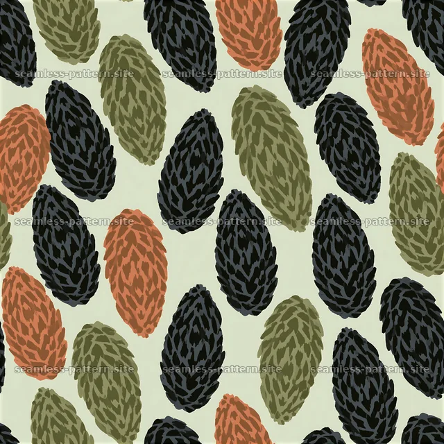 Seamless pinecone pattern for versatile design and decoration — seamless tileable pattern