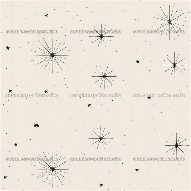 Starry pattern for gift wrapping or crafting projects — seamless tileable pattern