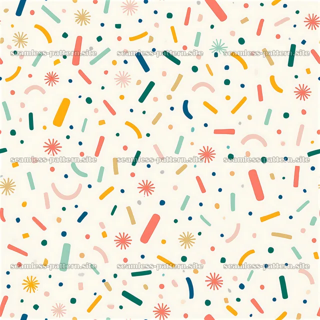 Colorful birthday sprinkles seamless pattern — seamless tileable pattern