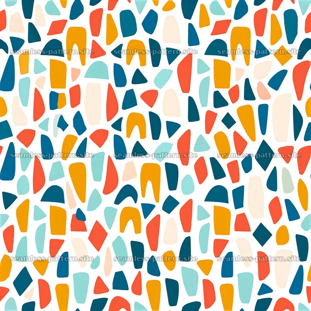 Bright Coral Shapes Seamless Pattern — seamless tileable pattern
