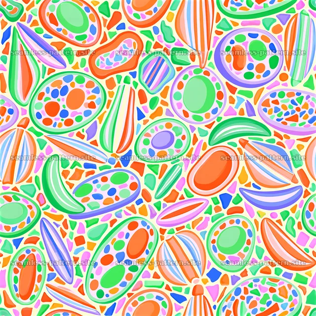 Colorful Terrazzo-Inspired Seamless Pattern — seamless tileable pattern