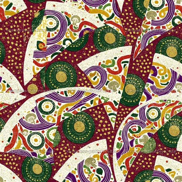 Colorful abstract seamless pattern with various shapes and textures — seamless tileable pattern
