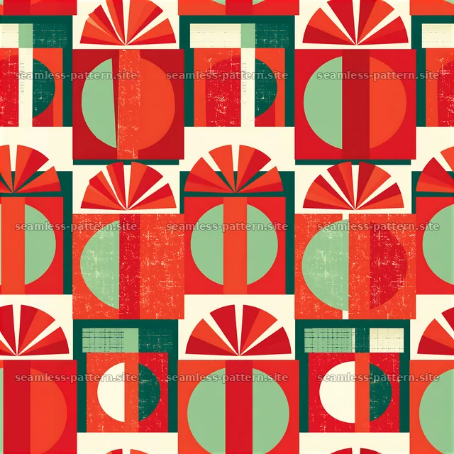 Red and Green Present Box Seamless Pattern — seamless tileable pattern