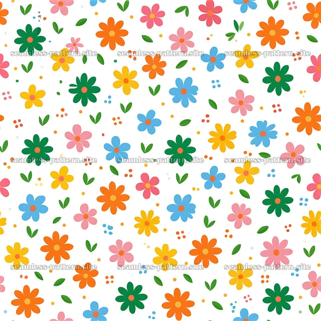 Colorful flower tileable pattern seamless pattern for decor and design — seamless tileable pattern