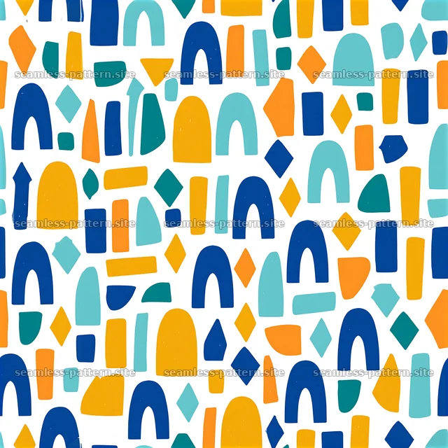 Colorful random shapes seamless pattern for fabric and wallpaper — seamless tileable pattern