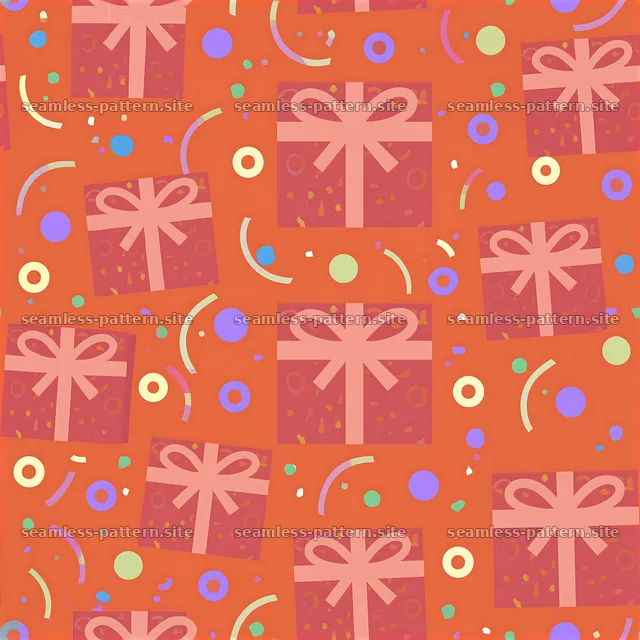 Bright birthday parcels in a seamless pattern design — seamless tileable pattern