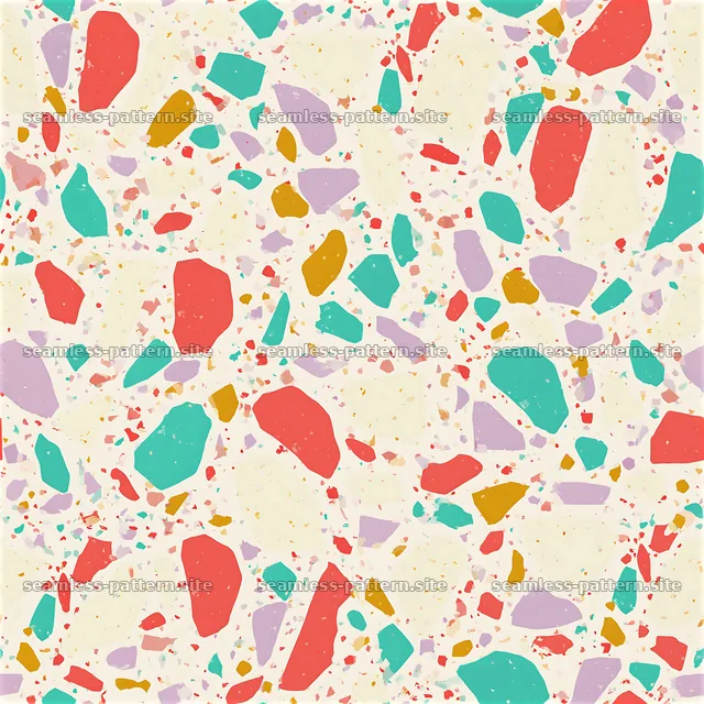 Colorful Terrazzo Seamless Pattern — seamless tileable pattern