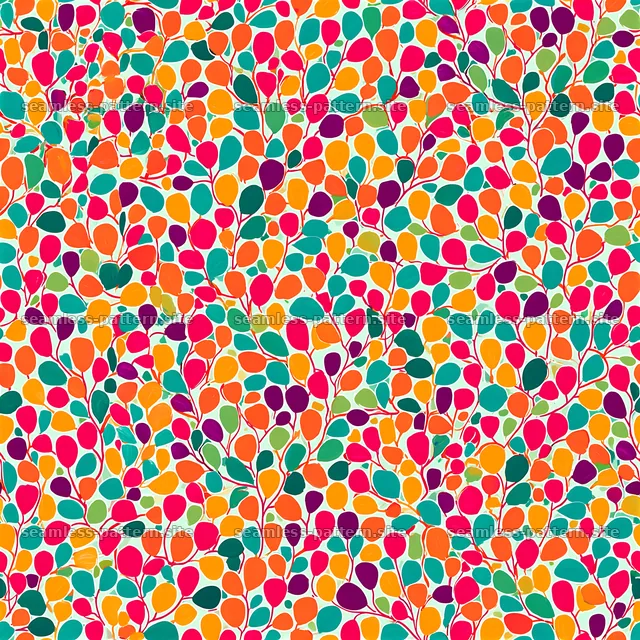 Brightly colored seamless pattern with flowing shapes — seamless tileable pattern