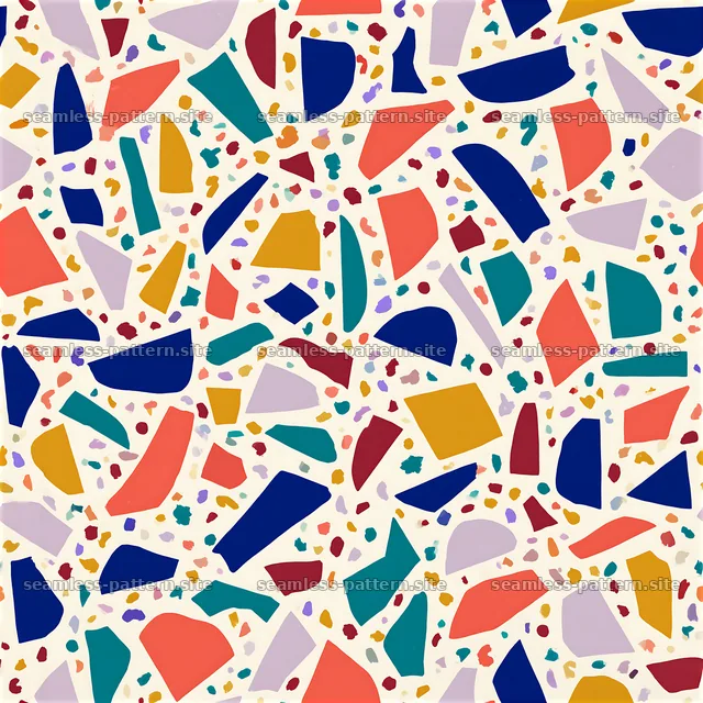 Colorful fragmented shapes seamless pattern with various colors and — seamless tileable pattern