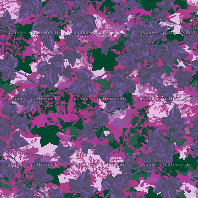 Purple leafy camouflage seamless pattern design for background use — seamless tileable pattern
