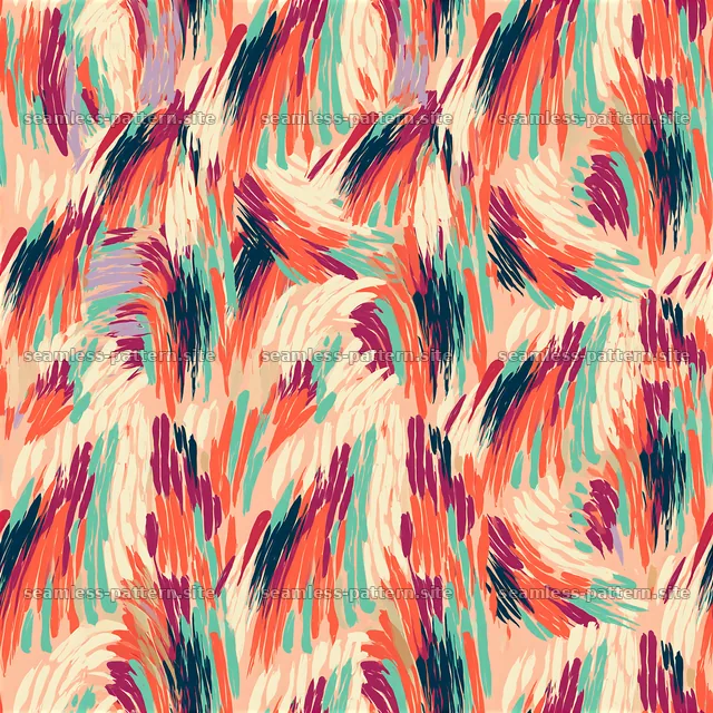 Cheerful paint strokes seamless pattern with vibrant colors and — seamless tileable pattern