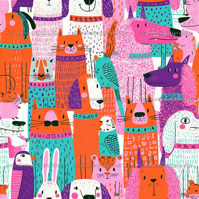Funky animal tileable pattern seamless pattern for background decor — seamless tileable pattern