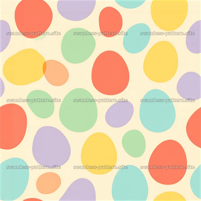 Cheerful rainbow blobs seamless pattern showcasing colorful shapes — seamless tileable pattern