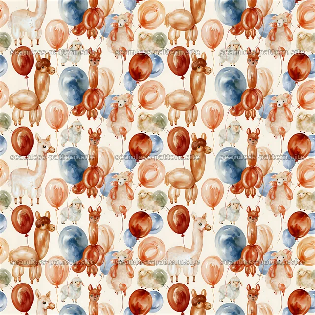 Cute balloon animal seamless pattern for kids — seamless tileable pattern