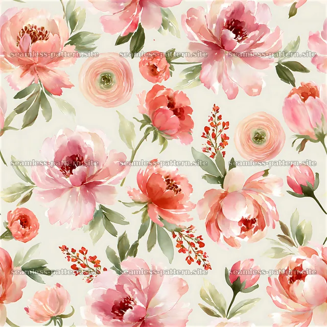Watercolor flower seamless texture design for various uses — seamless tileable pattern