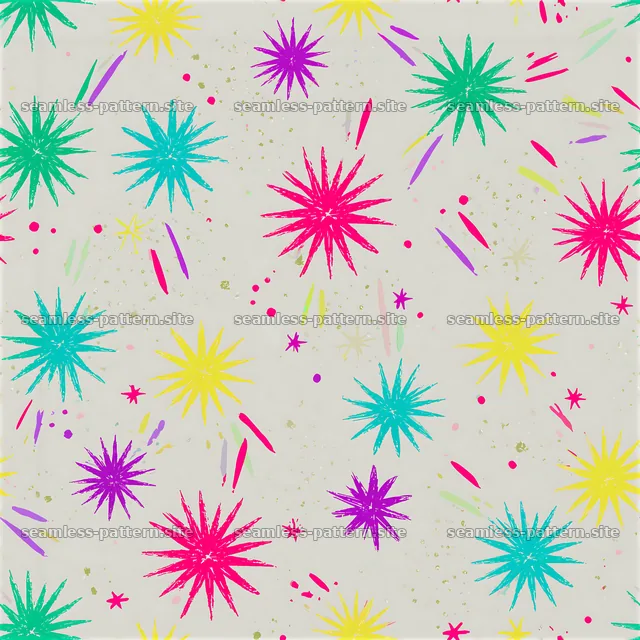Bright multicolor abstract stars seamless pattern for design use — seamless tileable pattern