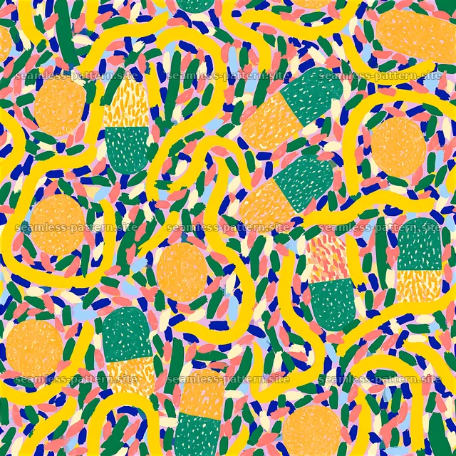 Colorful Citrus and Confetti Abstract Seamless Pattern — seamless tileable pattern