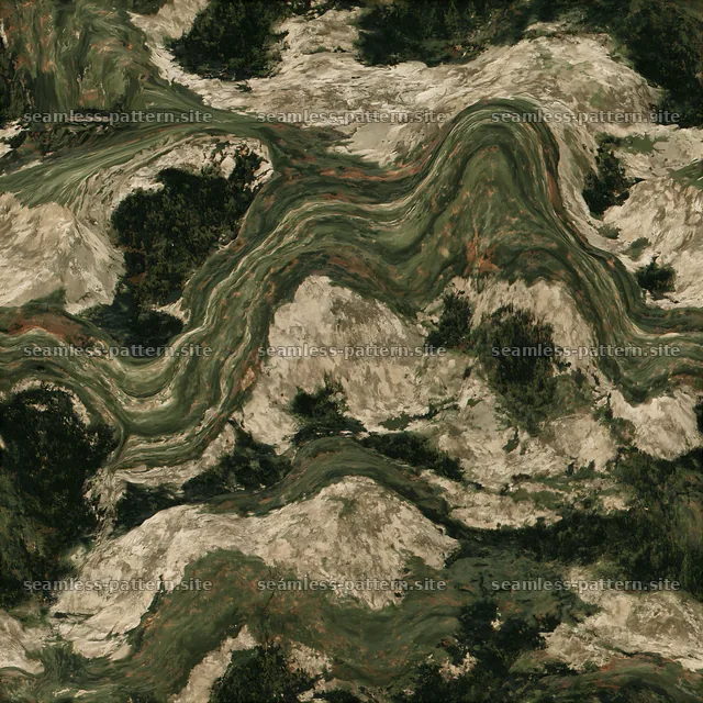 Seamless Green and Beige Marbled Camouflage Texture — seamless tileable pattern