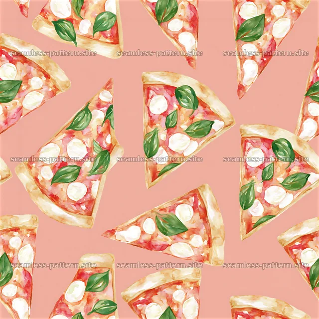 Seamless kitchen decor pizza pattern for home and restaurant use — seamless tileable pattern