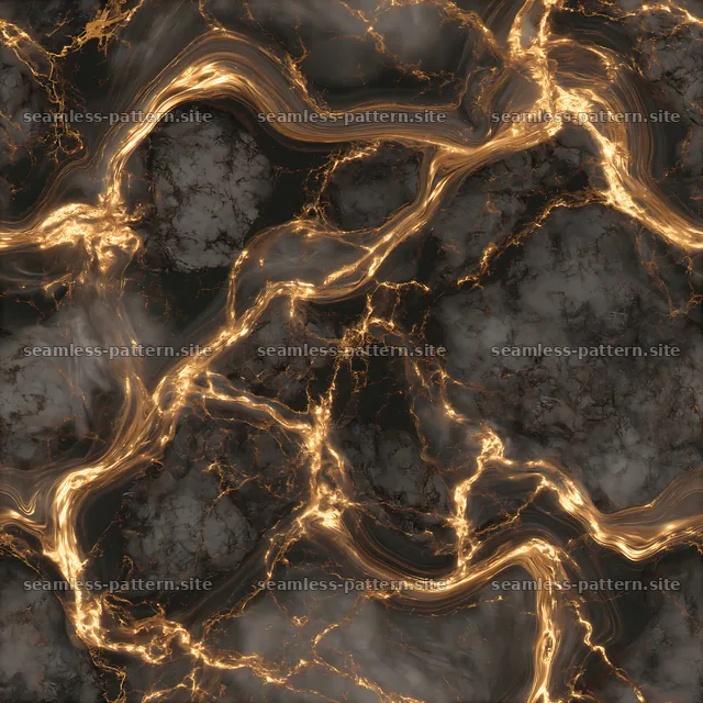 Glossy gold veined marble pattern with natural dark tones — seamless tileable pattern