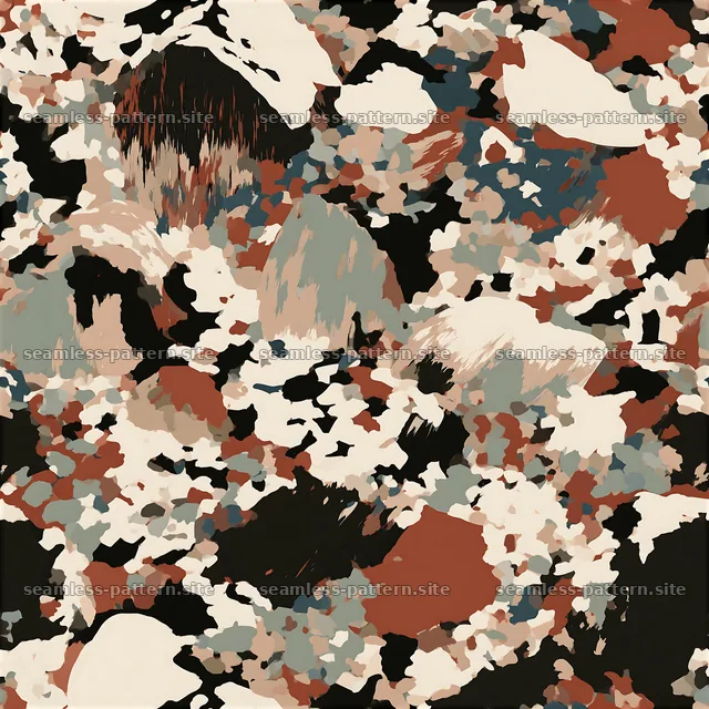 Seamless camouflage pattern with rocky terrain colors — seamless tileable pattern