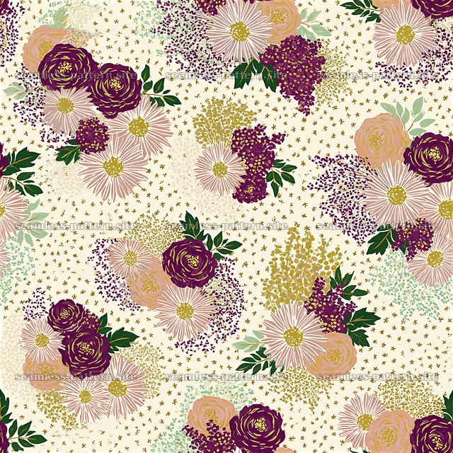 Elegant Burgundy and Blush Floral Seamless Pattern — seamless tileable pattern