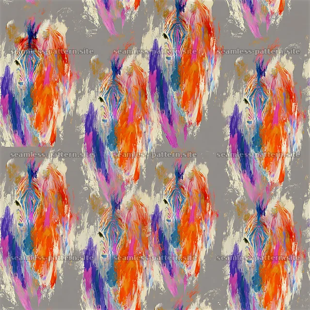 Colorful Zebra Brushstroke Seamless Pattern — seamless tileable pattern