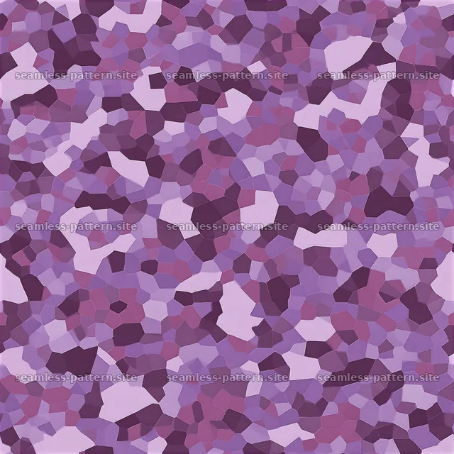 Purple geometric camouflage repeat pattern with shades of violet — seamless tileable pattern