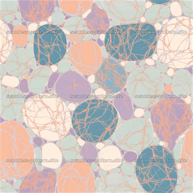 Pastel veined stone repeat pattern forms a colorful surface — seamless tileable pattern