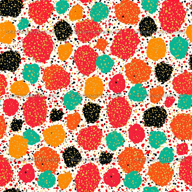Colorful seamless pattern with circles in vibrant shades — seamless tileable pattern