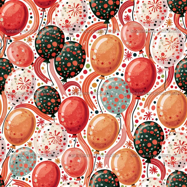 Colorful balloon seamless pattern for fun designs — seamless tileable pattern